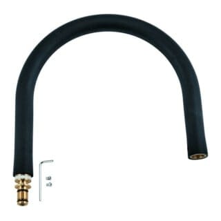 Grohe Brauseschlauch GrohFlexx Softschwarz flexibler, hygienischer Santopren-Schlauch für Essence Küchenarmatur