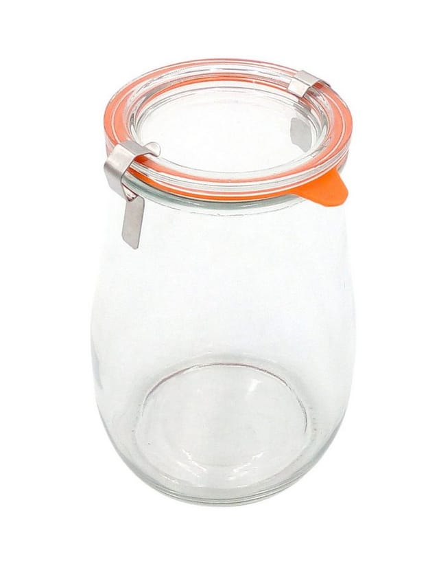 Einmachglas mit Klammern 1L Einweckglas Vorratsglas Konservenglas Tulpenglas