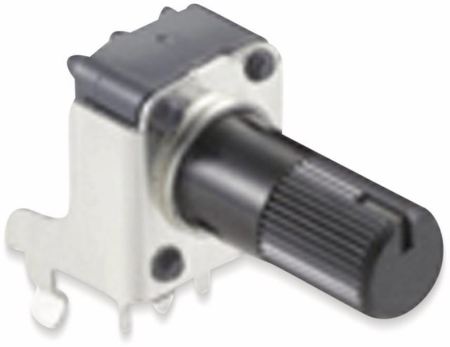 Kohleschicht-Poti. RK09K/D, 10 kΩ, liegend, linear - Alps