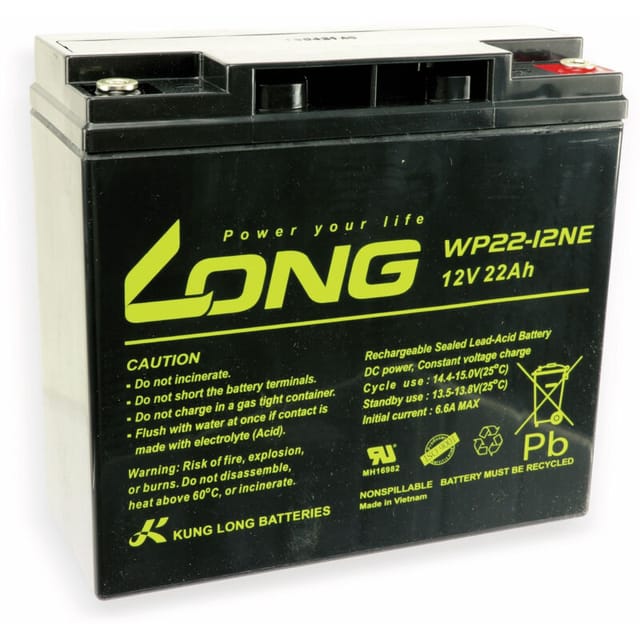 KUNG LONG Blei-Akkumulator WP22-12NE, 12 V-/22 Ah