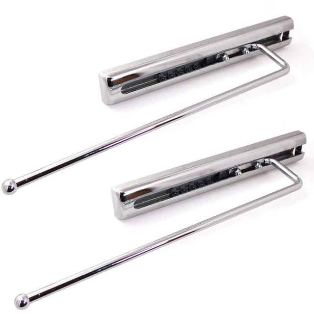 Kesseböhmer Teleskop-Handtuchauszug Chrom poliert - 2 stück 1-armig Länge 325 mm (ausgezogen: ca. 505 mm) Handtuchhalter von sotech