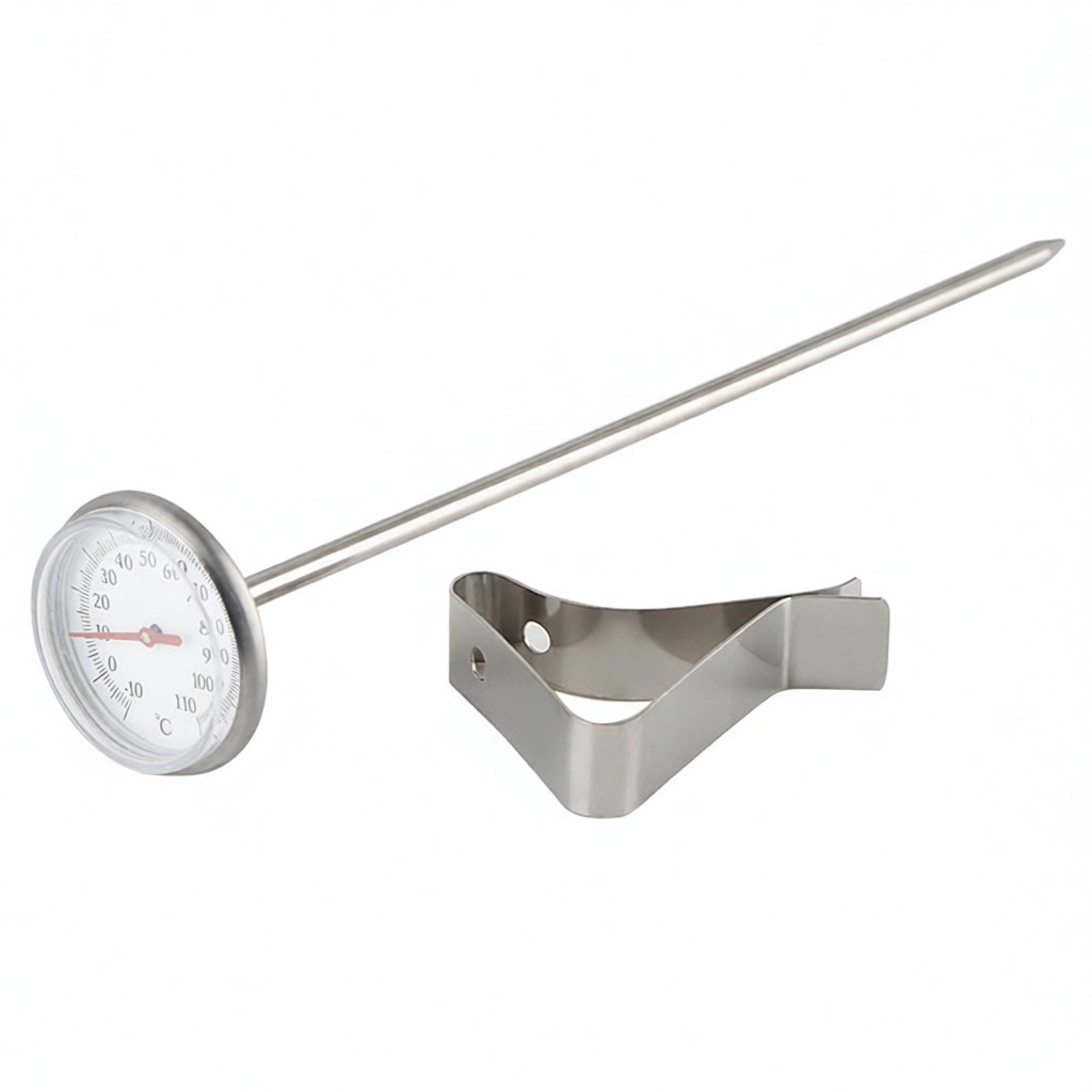 Cm (2 Zoll) Großes Sofortthermometer Mit Drehknopf Für Latte Macchiato, Ideal Für Kaffeegetränke, Schokoladenmilchschaum, Verlängerte Sonde, Hängefunktion