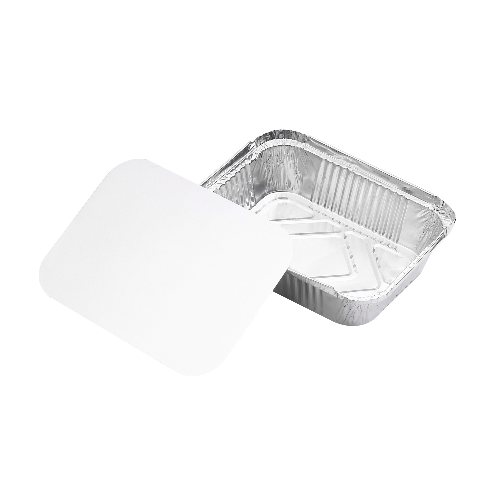 Einweg-aluminiumschalen Mit Deckel Zum Kochen, Aufwärmen Und Grillen Von Speisen (20 Stück/packung, 2000 Ml).