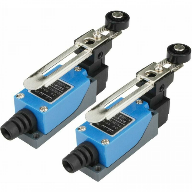 Cyslmuk - 2 stücke ME-8108 Momentaner Endschalter Fahrschalter Verstellbarer Rollenhebelarm Arduino Endschalter nc-no cnc Mühle Laser Plasma Router
