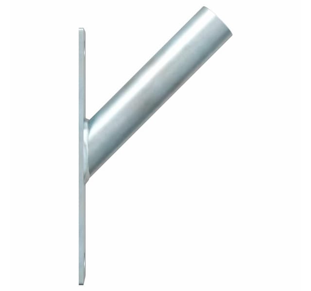 Fahnenmast-Halter Silber 15 x 3 cm Stahl Vidaxl