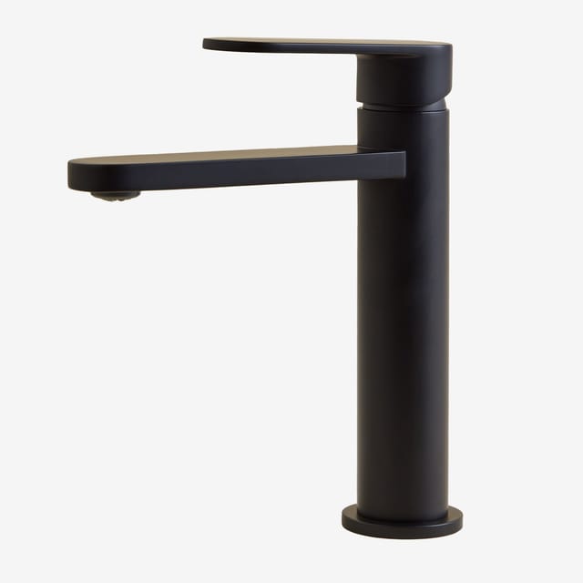 Alameda Messing-Waschtischarmatur Schwarz ↑20 cm - Sklum