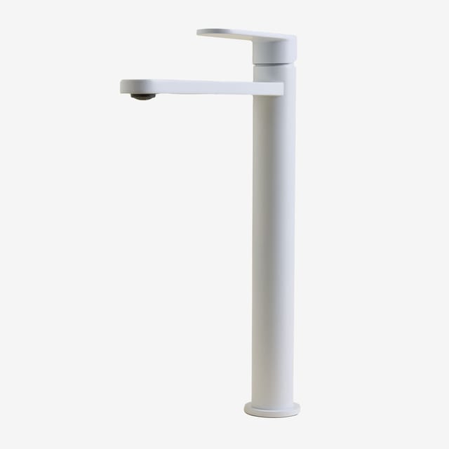 Alameda Messing-Waschtischarmatur Weiss ↑30 cm - Sklum