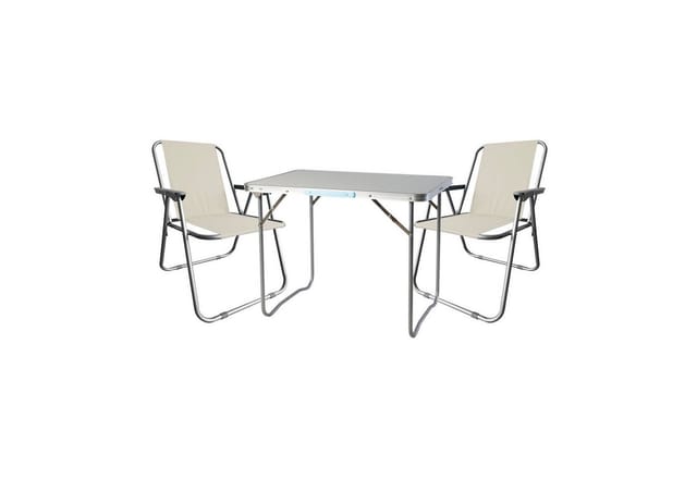 Mojawo - 3-teiliges Campingmöbel Set 70x50xH59cm-MMC330870+2xMMCS1002-Beige