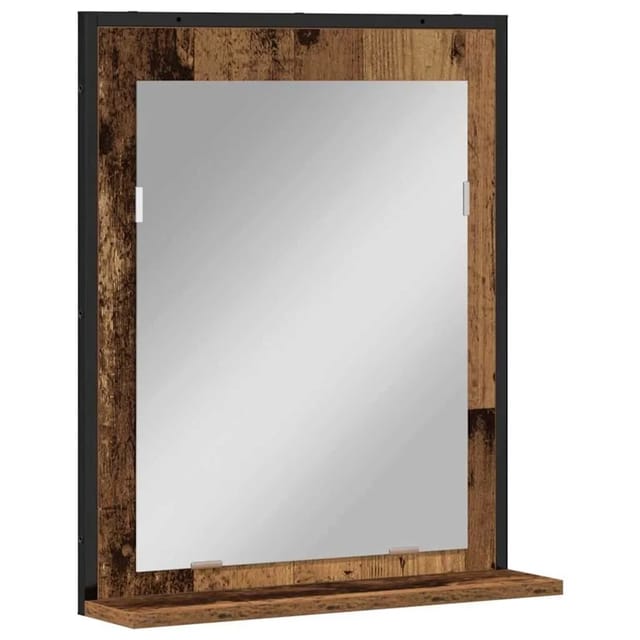 Badezimmer Spiegel Altholz 50 x 12 x 60 cm Holzwerkstoff Vidaxl