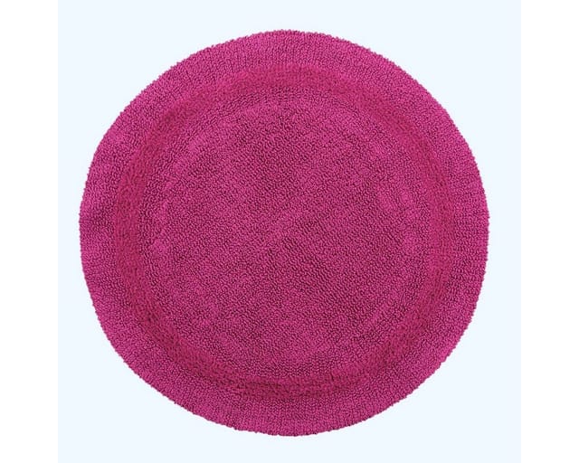 Runde Battematte himbeer 80 cm aus 100% Baumwolle - Homescapes