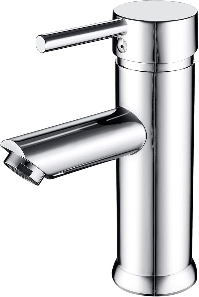 Sjqka - Badmischbatterie, Bad Einhebelmischer, Moderne Waschtischarmatur, Geräuscharmer Keramikventilkern, Verchromt