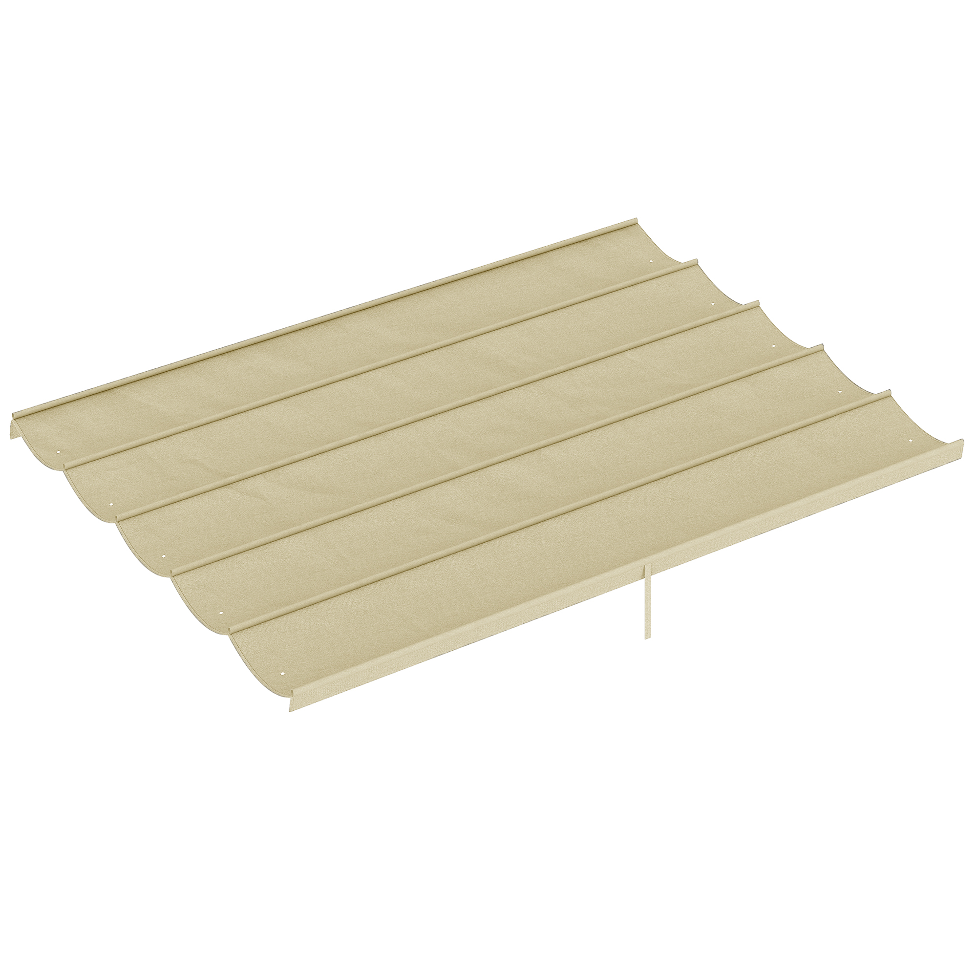4 X 3 M Große Pavillon-/markisenabdeckung, Atmungsaktives Polyester, Beige, Mit 10 Abflusslöchern