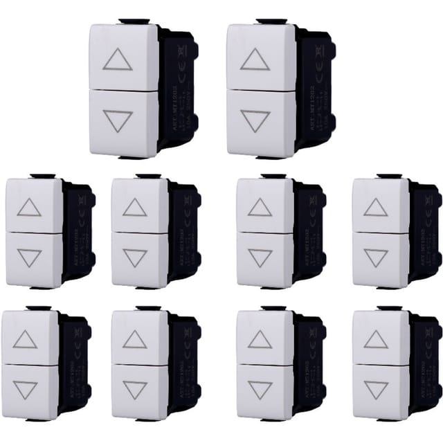 Set mit 10 doppelten Auf- und Ab-Tastern, 1P+1P, 10 a, 250 v, kompatibel mit der Matix-Serie - Gloca