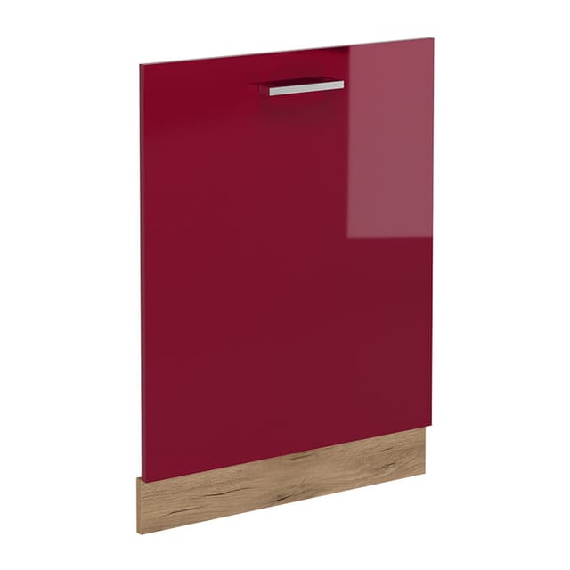 Vicco - Geschirrspülblende R-Line, Bordeaux Hochglanz, 60 cm ohne Arbeitsplatte