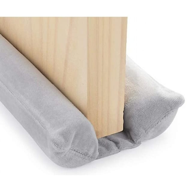 Jalleria - Doppelter Zugluftstopper 80 cm für Türen - Tür-Zugluftstopper zum Schutz - Graue Türunterdichtung - Tür-Zugluftstopper gegen Zugluft und