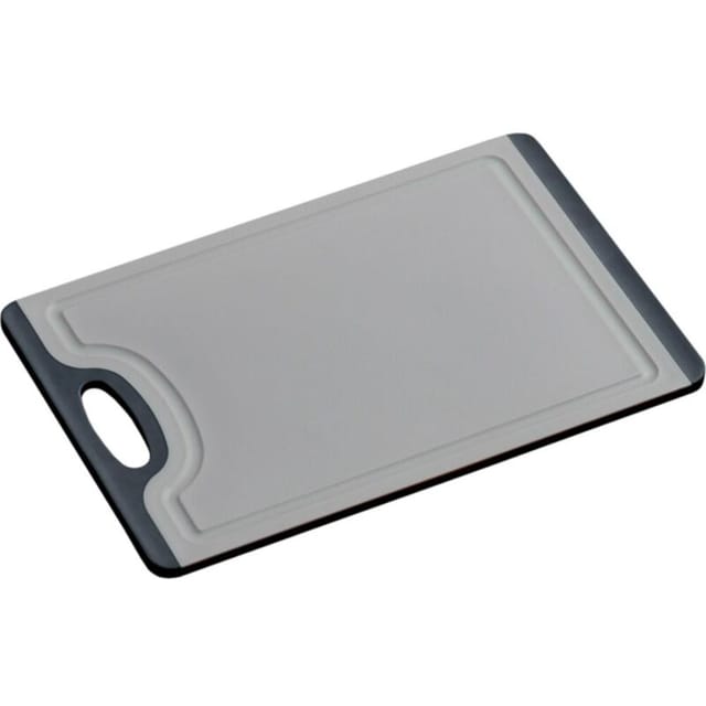 Schneidebrett Kunststoff grau Rutsch-Stopp, 29,5 x 19,5 cm