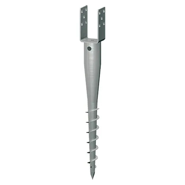 21073 Bodenhülse U-Fix 91, Länge 830 mm, für Holzgröße 90mm, feuerverzinkt, 1 Stk - Krinner