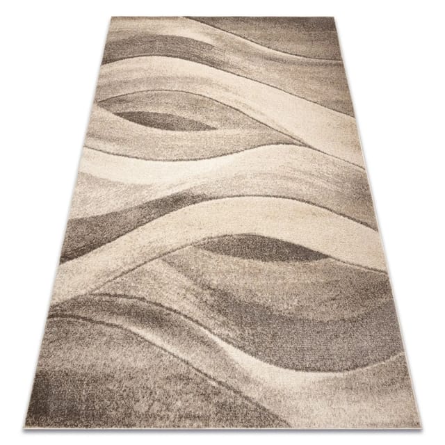Teppich FUSION 1617 beige / creme - Wellen, modern, abstrakt beige 80x150 cm
