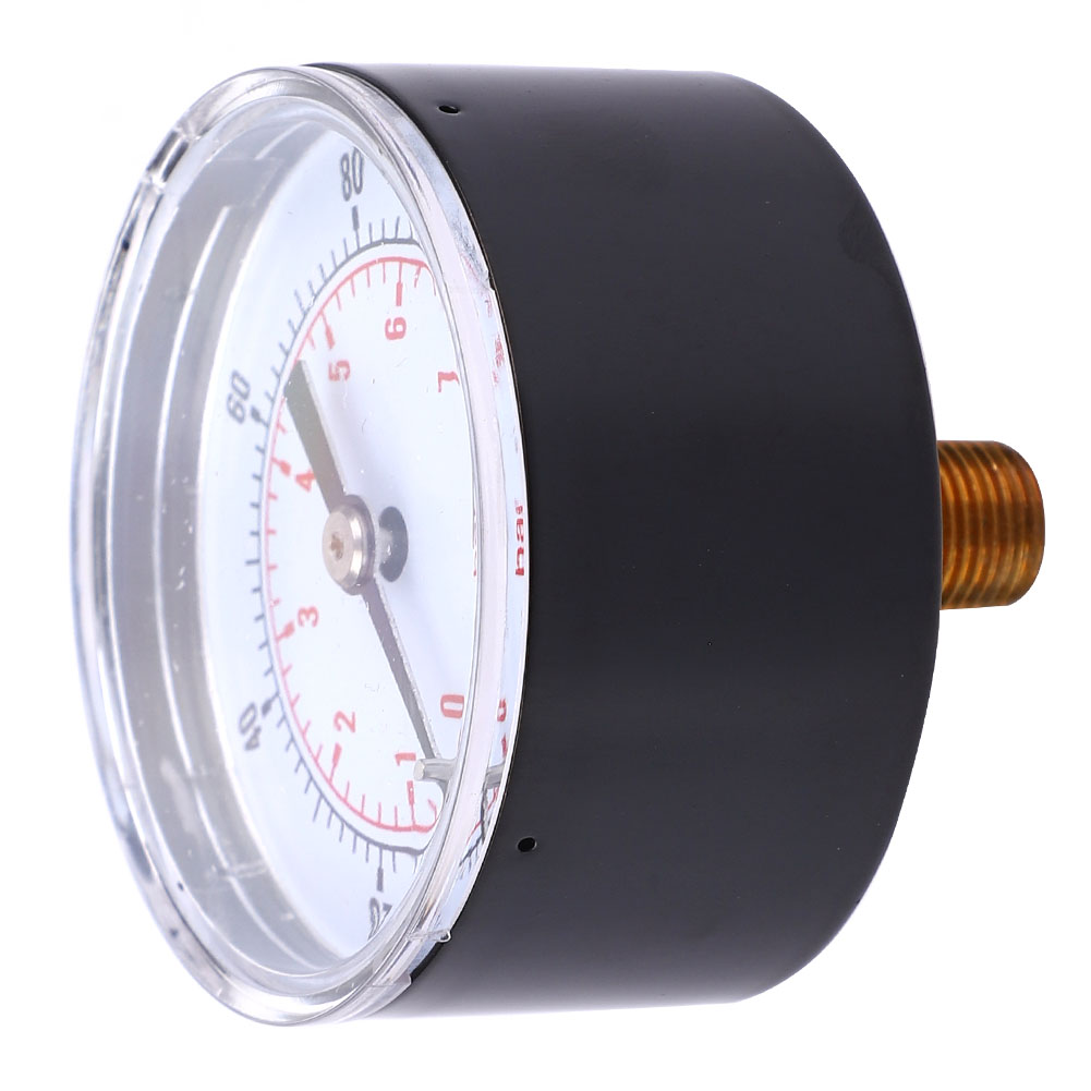 50-mm-manometer, 1/8-bspt-anschluss Hinten Für Luft, Wasser, Öl Und Gas (0-100 Psi 0-7 Bar)
