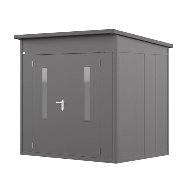 GFP Primeyard Gerätehaus Metall Gartenhaus 180x122x231 cm Geräteschuppen Pultdach anthrazit