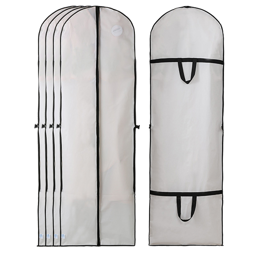 Set Mit 4 Faltbaren, Wasserdichten Und Waschbaren Brautkleidhüllen, Ideal Zur Aufbewahrung Von Kleidung Und Accessoires.