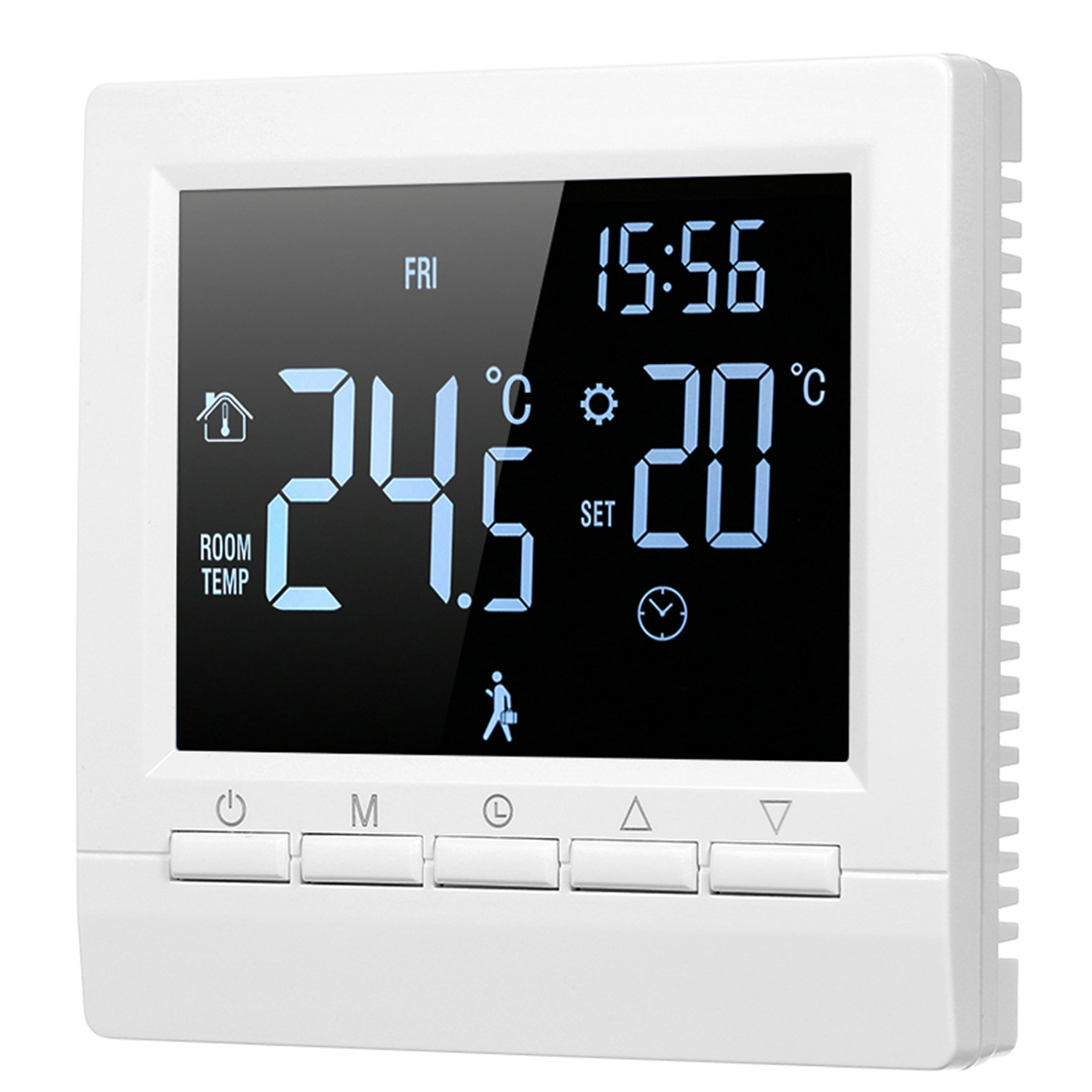 Intelligenter Programmierbarer Thermostat Mit Wöchentlicher Lcd-anzeige, Für Elektrische Fußbodenheizung, Ideal Für Zuhause, Schule, Büro Oder Hotel (16 A).
