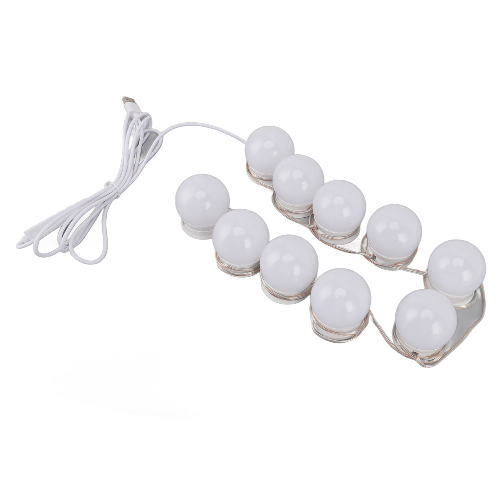 Led-schminktischleuchte Mit 10 Dimmbaren Glühbirnen, Farbe Und Helligkeit Über Usb Einstellbar, Ideal Für Schminktisch, Ankleidezimmer Oder Badezimmer.