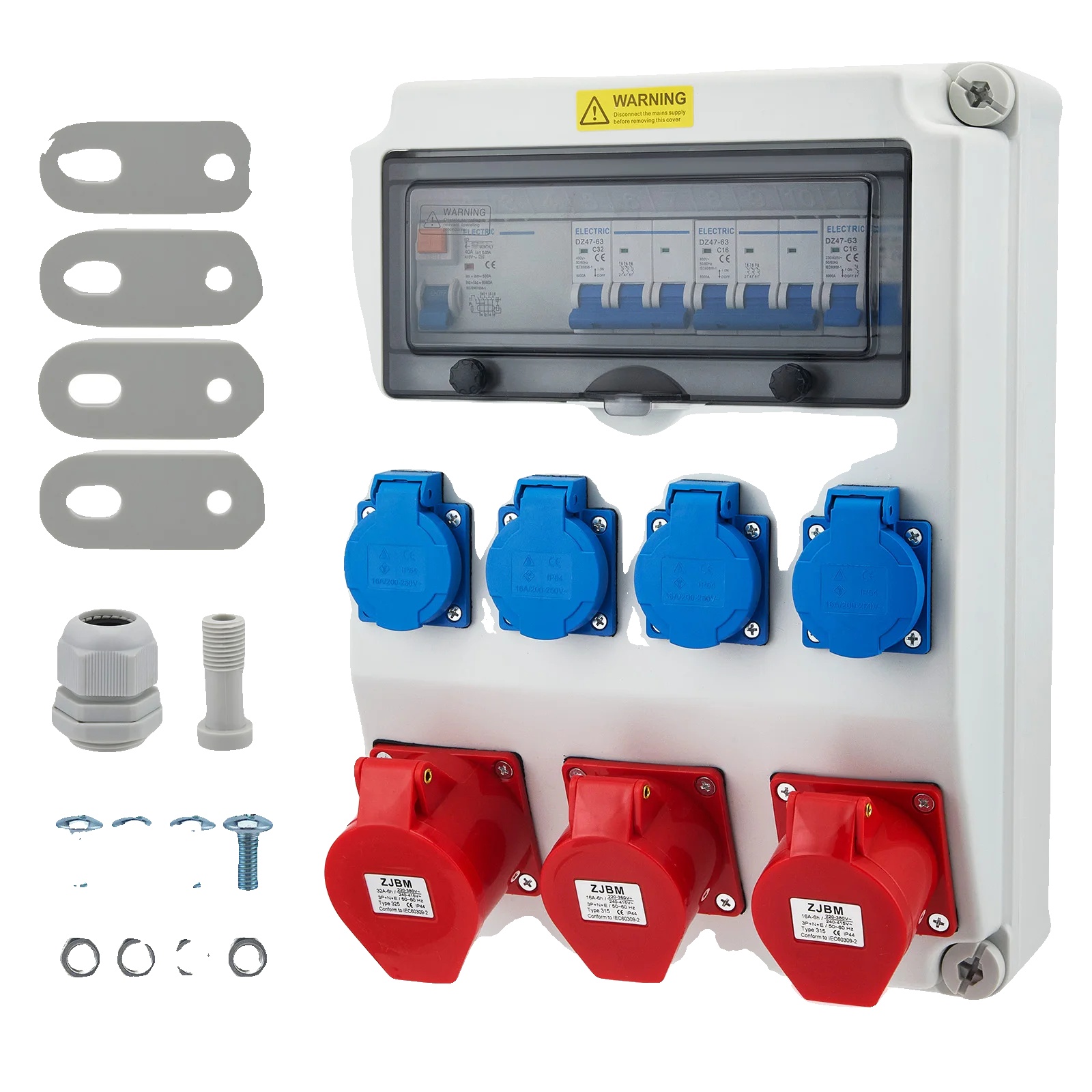 Wasserdichter Elektroverteilerkasten, Wandmontage, Weiß