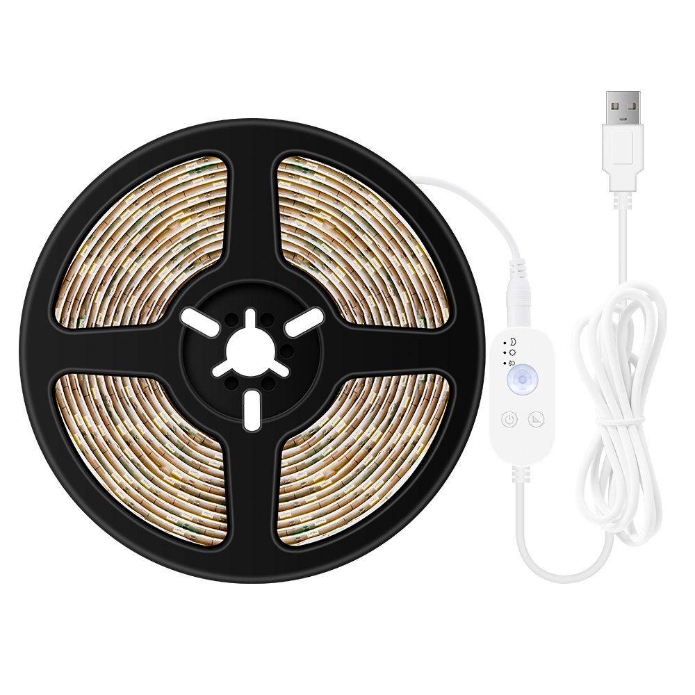 Dimmbarer Usb-led-streifen Mit Pir-bewegungsmelder, 3 Meter, 180 Leds, Für Dekorative Beleuchtung Im Büro, Im Fernsehraum, In Der Küche Oder Im Wohnzimmer.