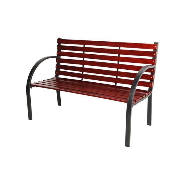 Linder Exclusiv Gartenbank 2-Sitzer Parkbank bis 150Kg mit Rückenlehnen Gartenmöbel Holzbank MC4410 122x80x60 cm