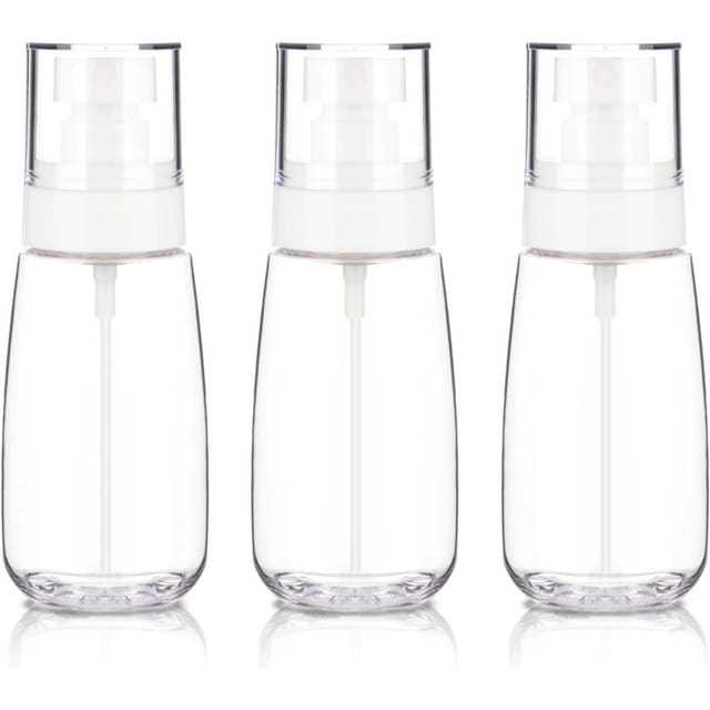 Tonchean - 3er-Pack kleine Reise-Sprühflaschen, 100 ml, leere Reise-Sprühflaschen, Mini-Sprühflaschen aus Kunststoff mit feinem Nebel
