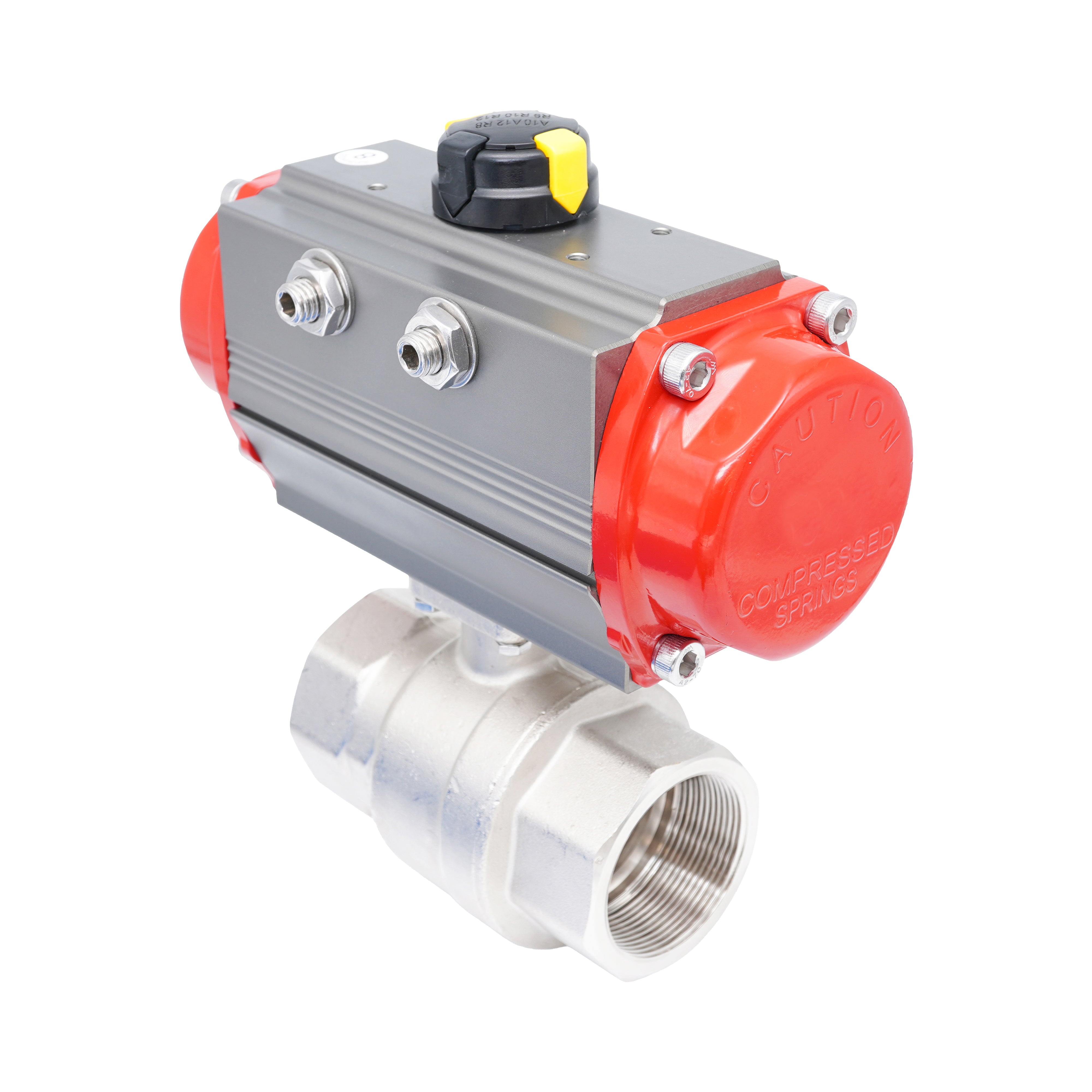 Rp 2-1/2" 2-Way Pneumatic Brass Ball Valve - Spring Opening Bild 4