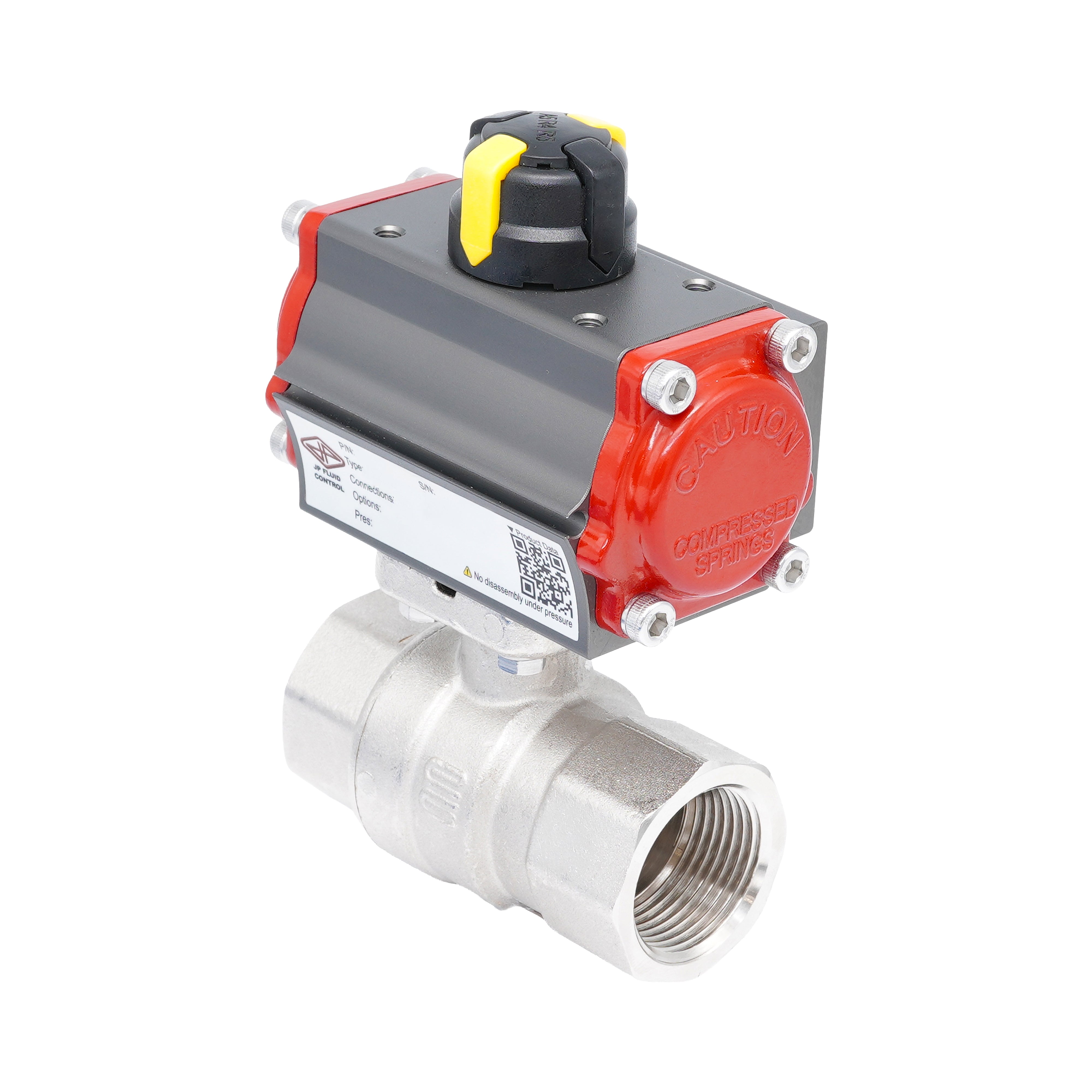 Rp 3/4" 2-Way Pneumatic Brass Ball Valve - Double Acting Bild 2