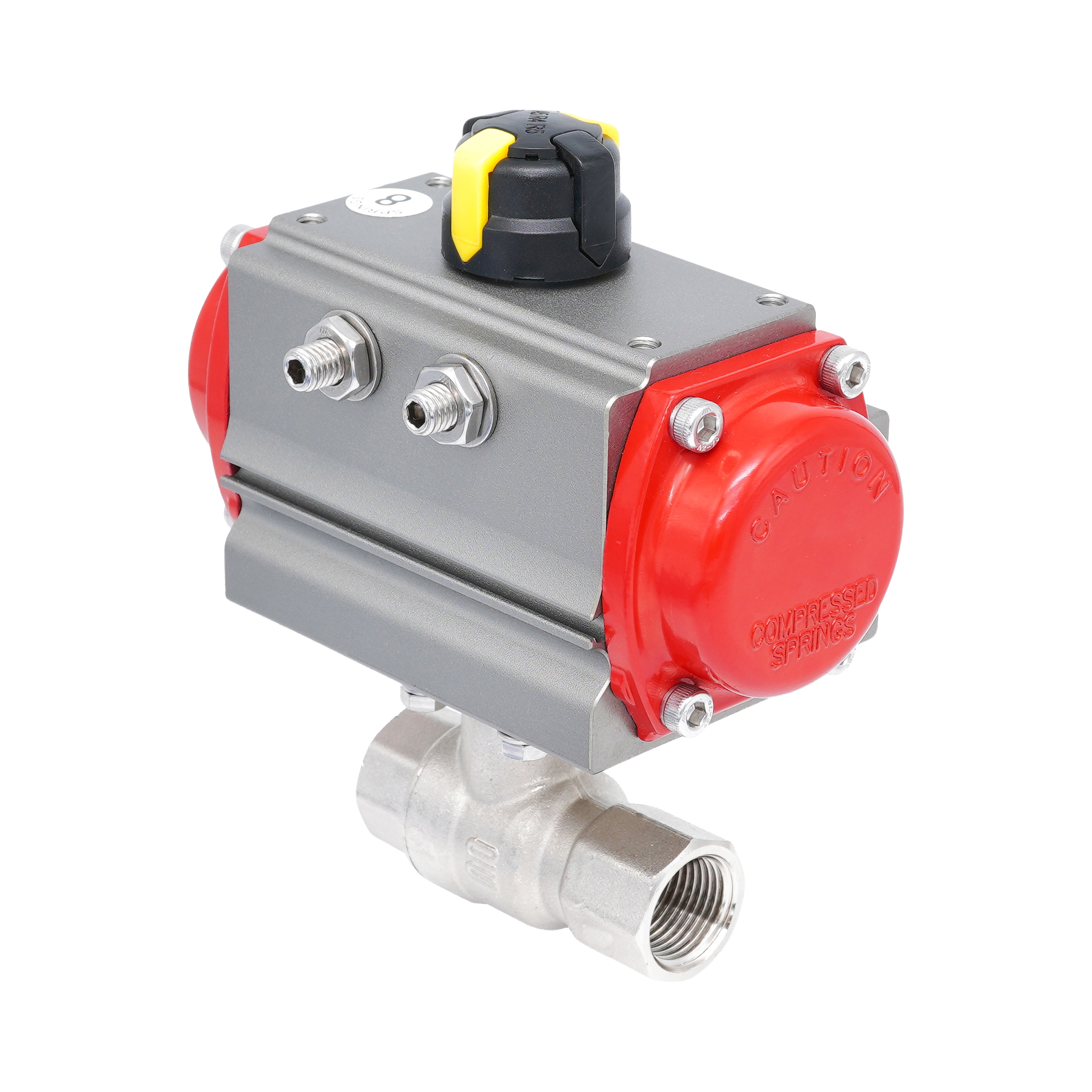 Rp 3/4" 2-Way Pneumatic Brass Ball Valve - Spring Opening Bild 3