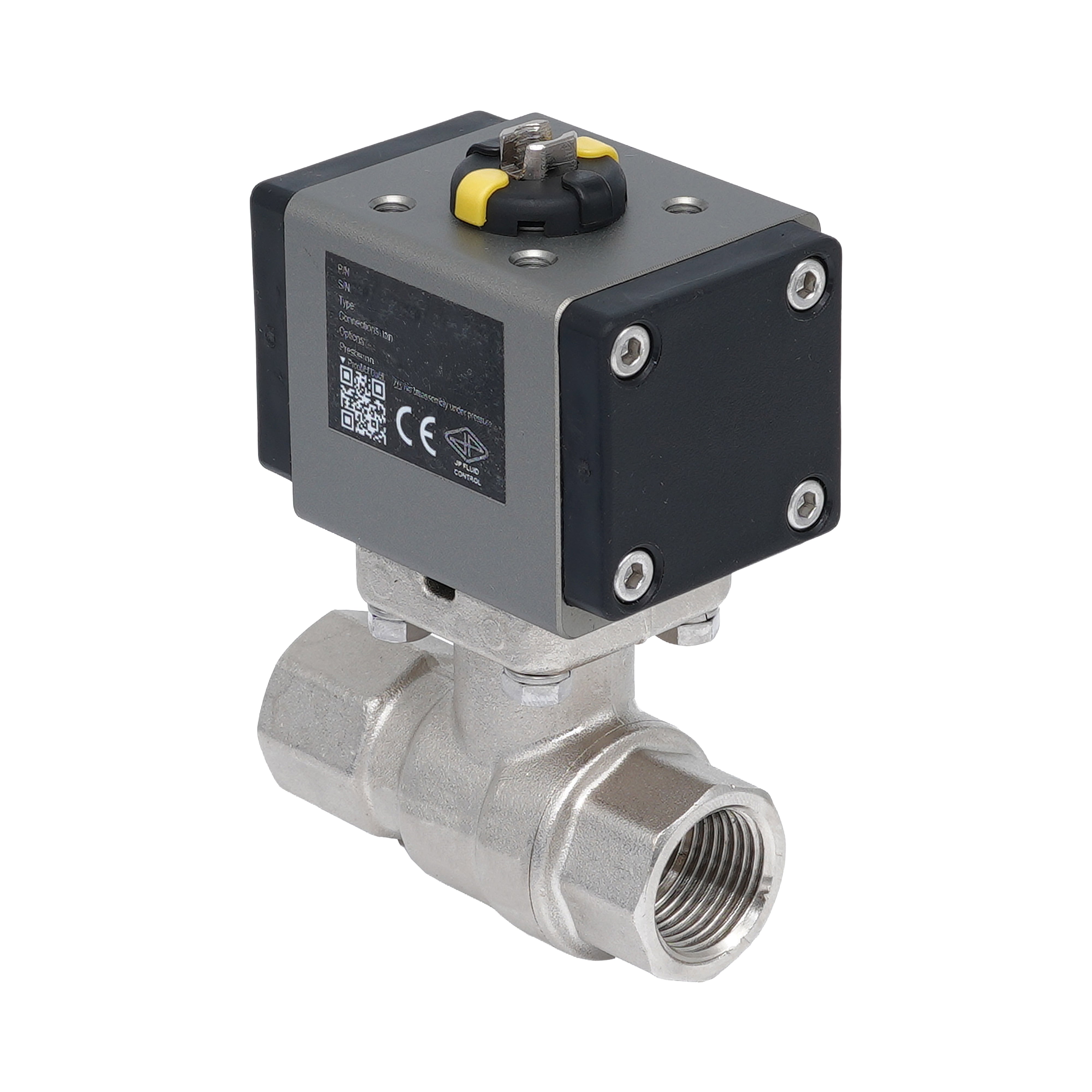 Rp 3/8" 2-Way Pneumatic Brass Ball Valve - Double Acting Bild 2