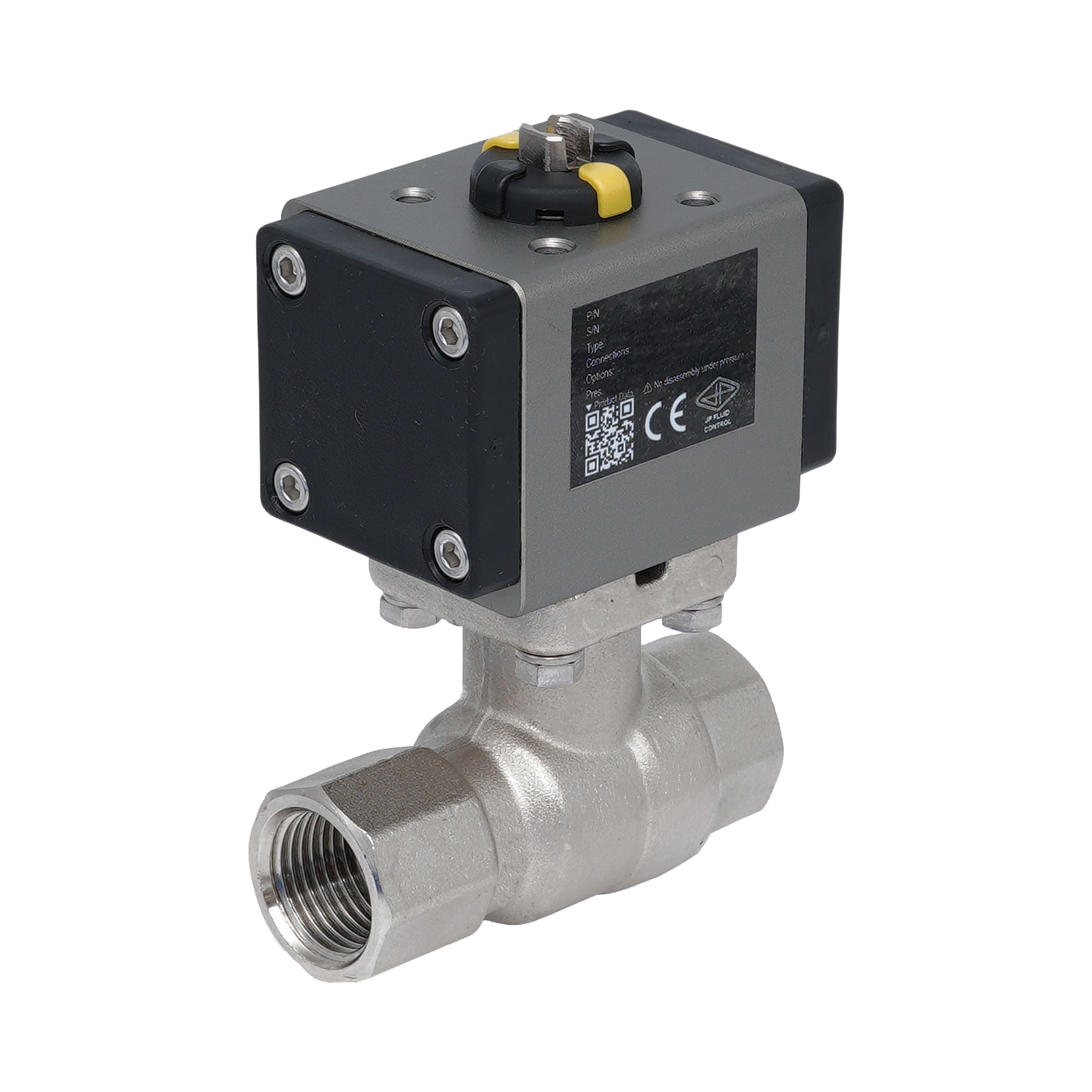 Rp 3/8" 2-Way Pneumatic Brass Ball Valve - Double Acting Bild 3