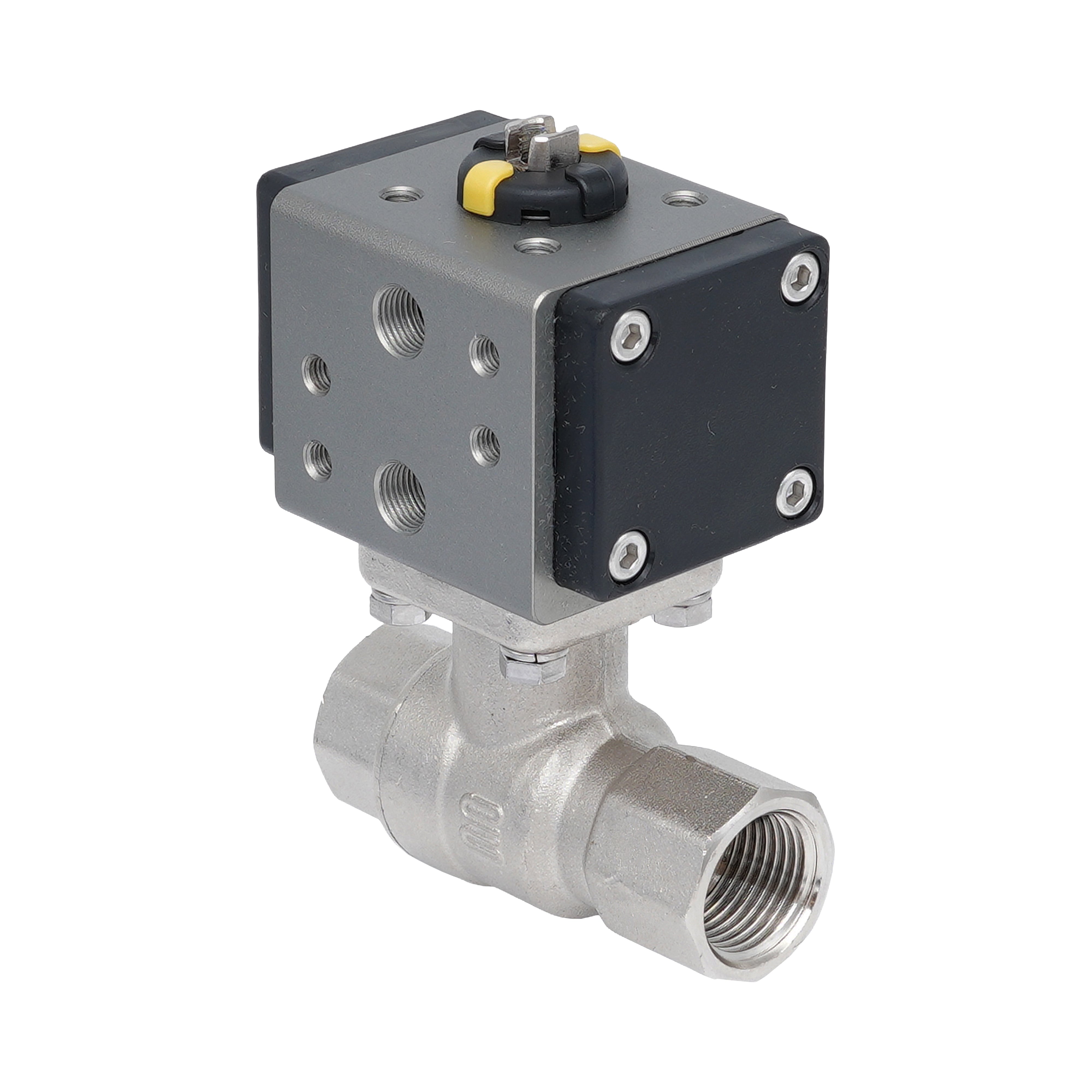 Rp 1/2" 2-Way Pneumatic Brass Ball Valve - Double Acting Bild 4