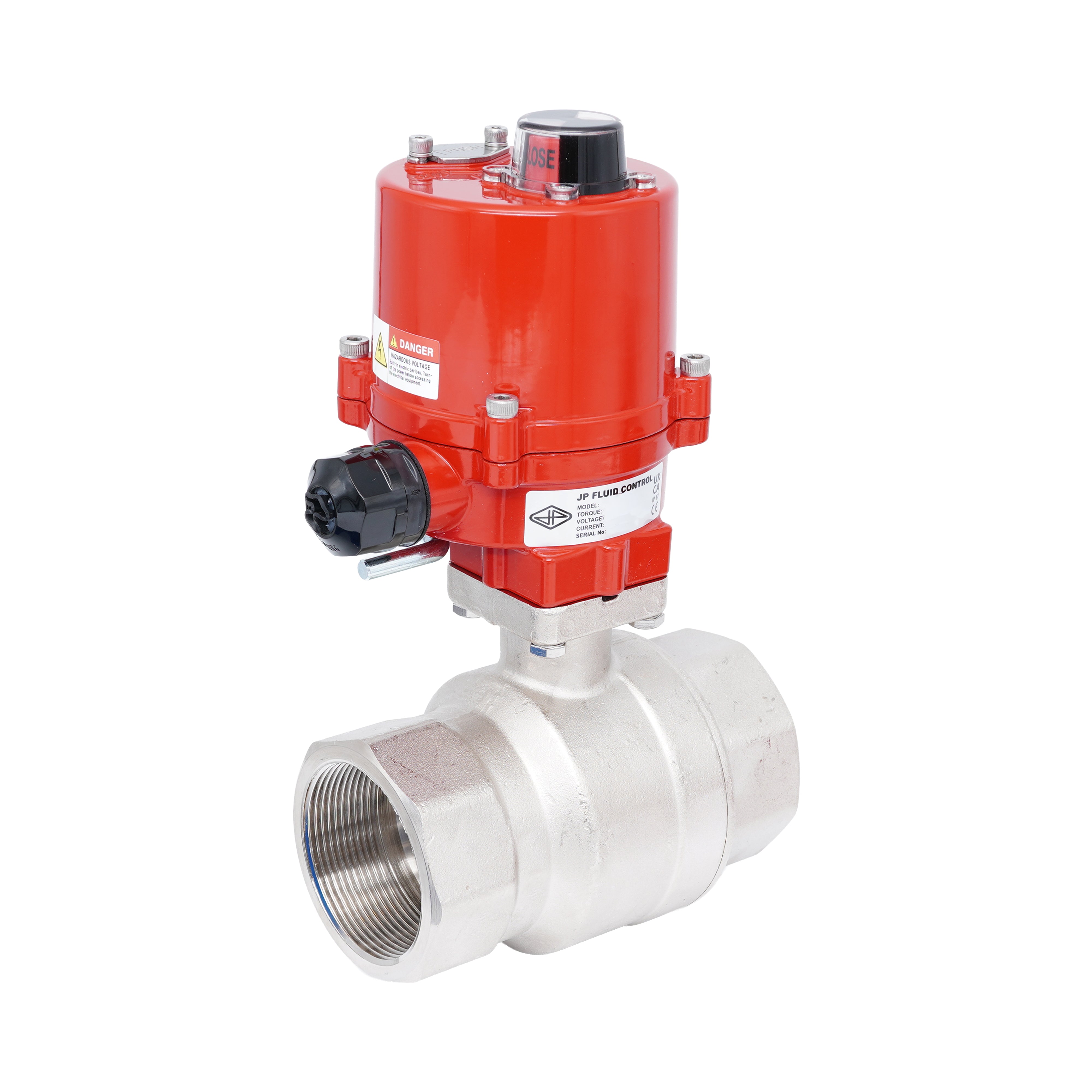 Rp 2-1/2" 2-Way Electric Brass Ball Valve 24 V AC/DC