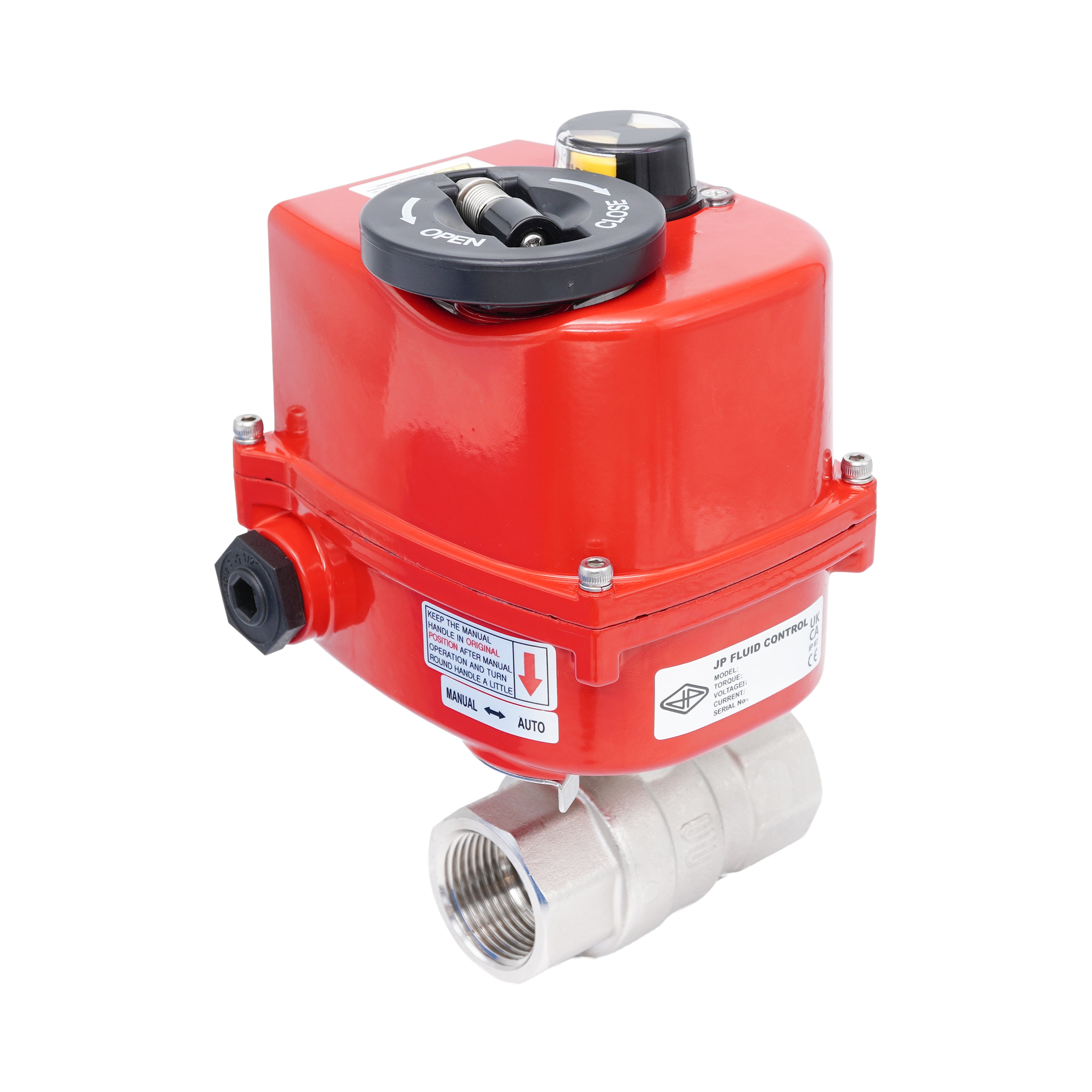 Rp 1" 2-Way Modulating Electric Brass Ball Valve 24 V AC/DC