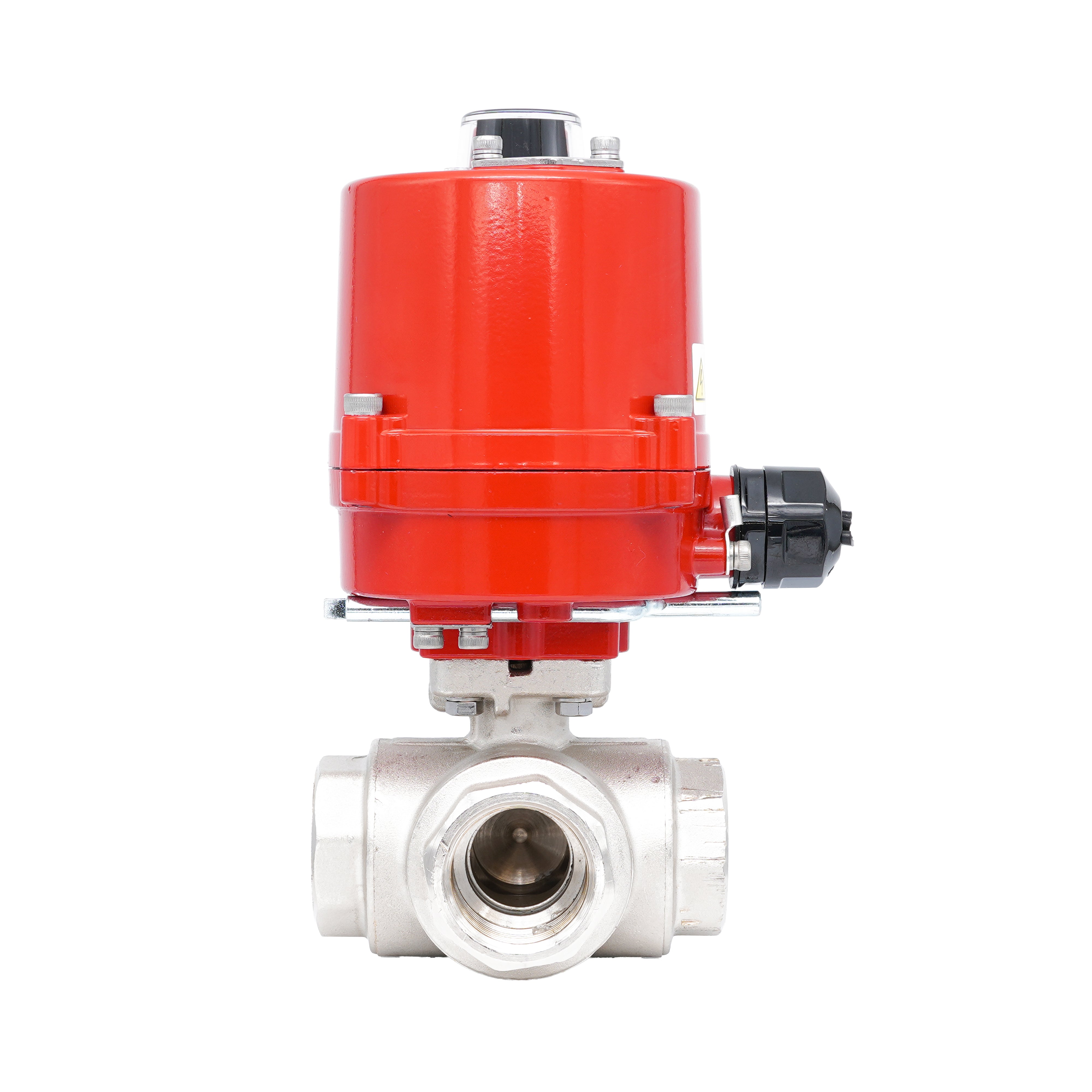 Rp 1-1/2" T-Bore 3-Way Electric Brass Ball Valve 100-240 V AC Bild 5