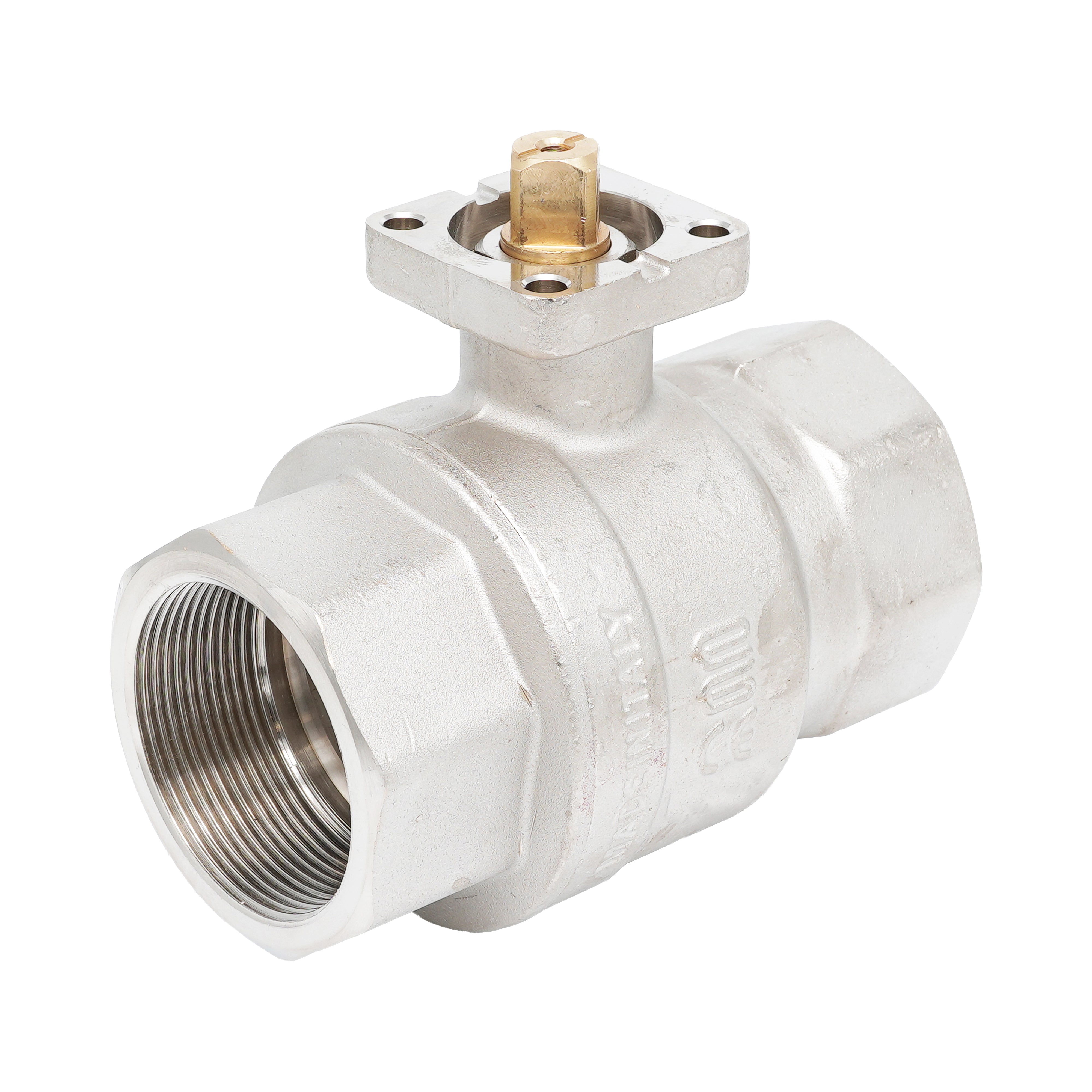 Rp 2 1/2" Brass 2-way Ball Valve ISO-Top F07 PN25