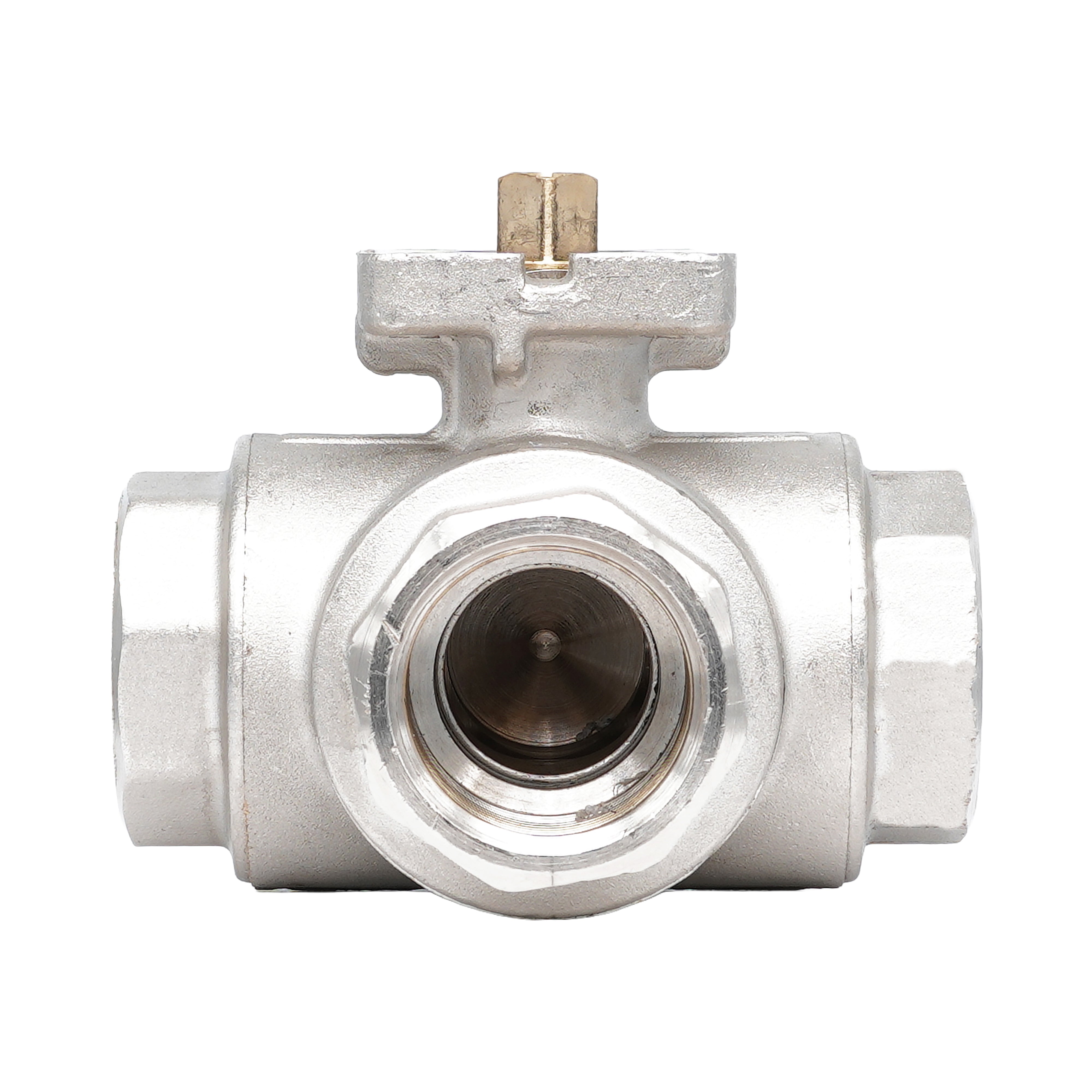 Rp 2" Brass 3-way T-Bore Ball Valve ISO-Top F04/05 PN25 Bild 5