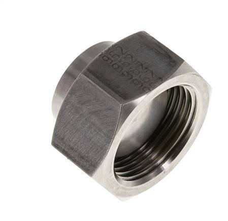 Endkappe G1'' Edelstahl mit Außensechskant 60° Konus 150bar (2107.5psi) Hydraulisch