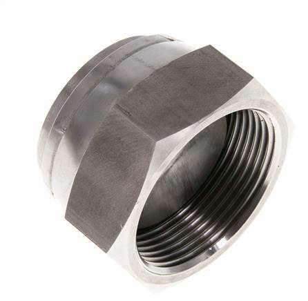 Endkappe G1 1/2'' Edelstahl mit Außensechskant 60° Konus 125bar (1756.25psi) Hydraulisch