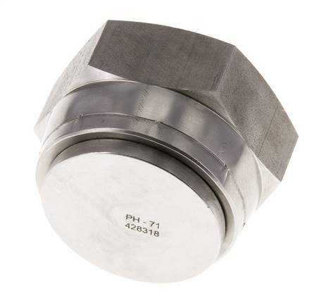 Endkappe G1 1/2'' Edelstahl mit Außensechskant 60° Konus 125bar (1756.25psi) Hydraulisch Bild 3