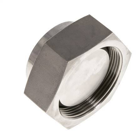 Endkappe G2'' aus Edelstahl mit Außensechskant 60° Konus 75bar (1053.75psi) Hydraulisch