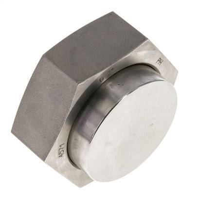 Endkappe G2'' aus Edelstahl mit Außensechskant 60° Konus 75bar (1053.75psi) Hydraulisch Bild 5
