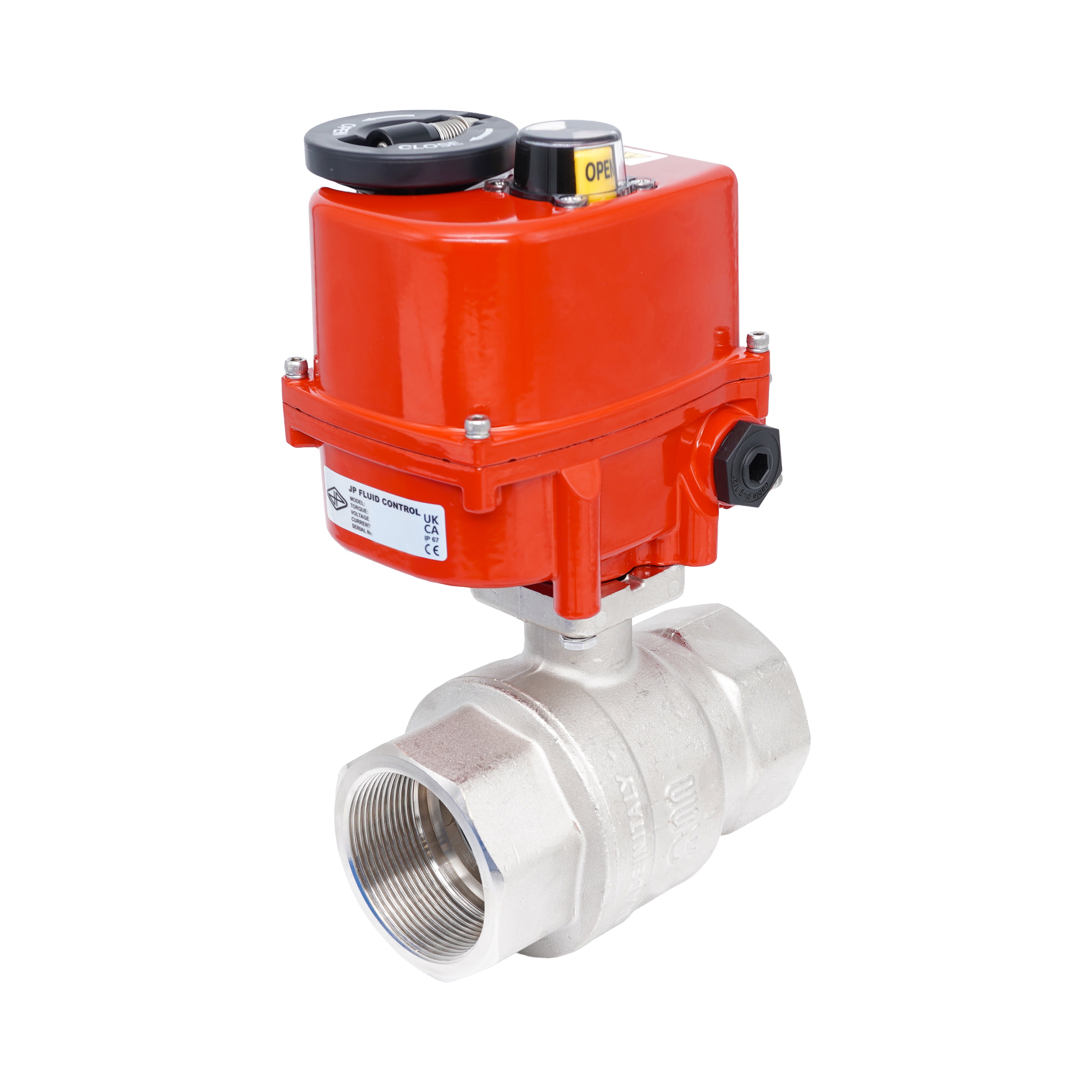 Rp 2" 2-Way Modulating Electric Brass Ball Valve 24 V AC/DC