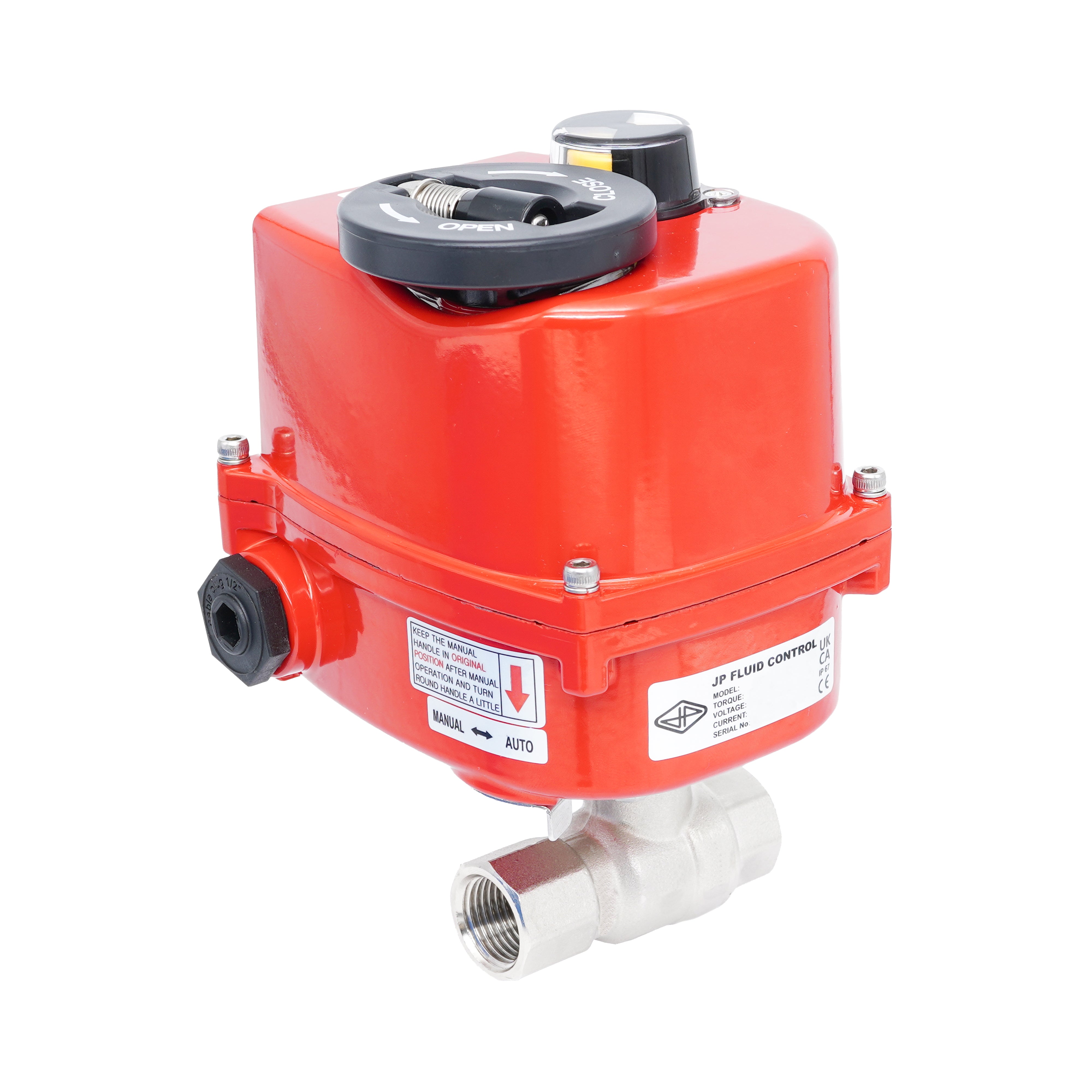 Rp 3/4" 2-Way Modulating Electric Brass Ball Valve 24 V AC/DC