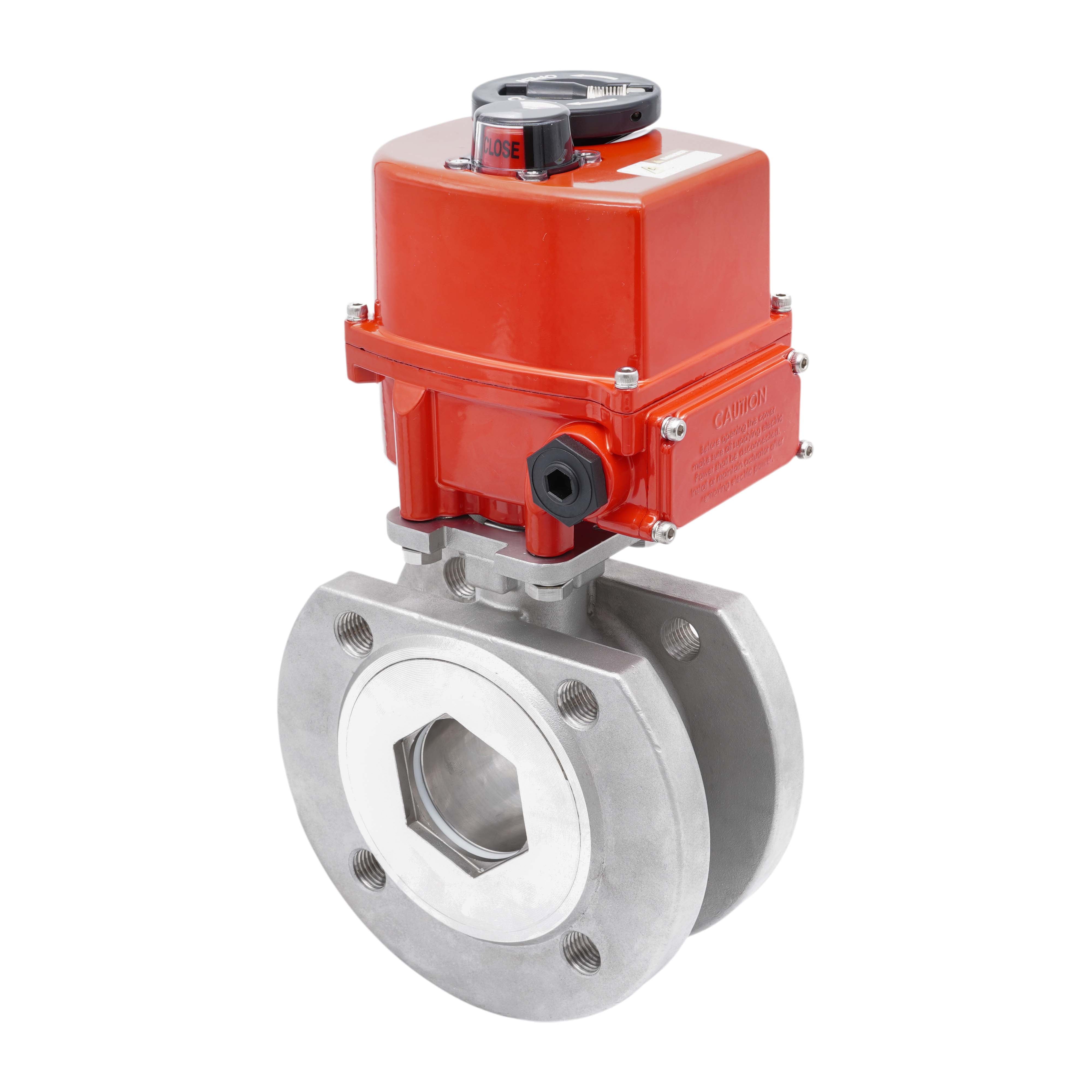 Electrical Actuated Wafer Flanged Ball Valve 2-Way DN25 PN40 Stainless Steel 24 V AC/DC Bild 3